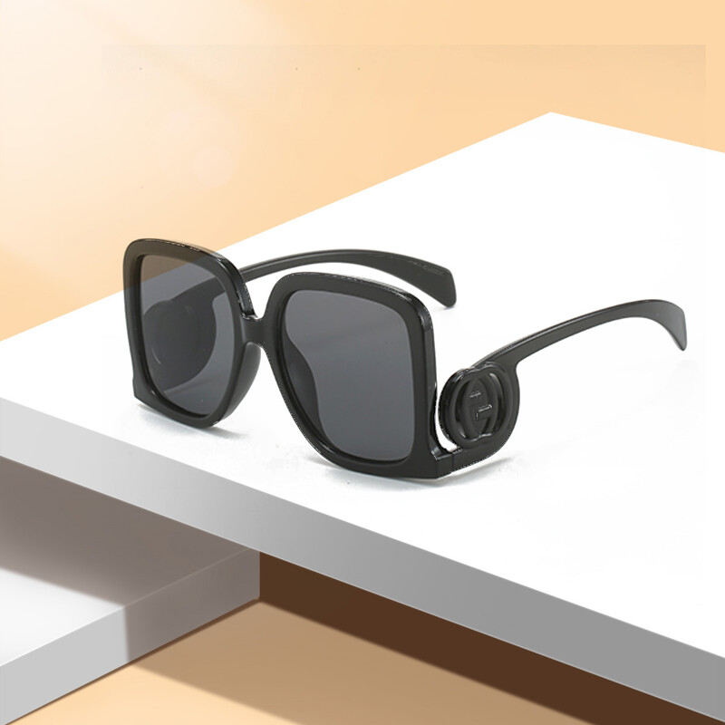 Vintage rāmja pēdas žiroskopa apaļas pēdas aksesuārs Liela izmēra kvadrātveida sieviešu modes brilles Retro stila pretatspīduma saulesbrilles