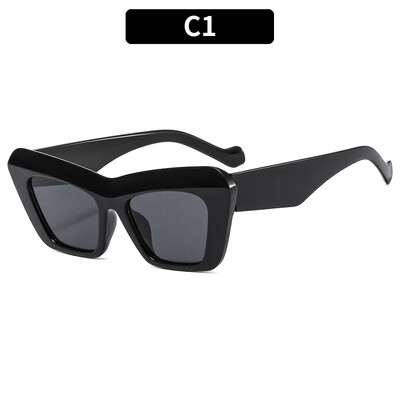 Nauji vintažiniai madingi kačių akių akiniai nuo saulės Cross Border Unikalūs juodi balti raudoni žali lengvi akiniai vyrams ir moterims