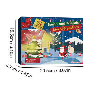 Κουτί δώρου Χριστουγέννων Advent Calender 2025 Creative TPR Snowman Santa Claus Animal Countdown Calendar Box για κορίτσια Δώρα Πρωτοχρονιάς