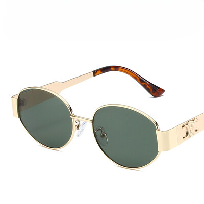 Yoovos ρετρό οβάλ γυαλιά ηλίου Γυναικεία Vintage γυαλιά πολυτελείας ανδρικά γυαλιά μεταλλικός σκελετός Επώνυμα σχεδιαστής UV400 Γυαλιά Gafas De Sol Mujer