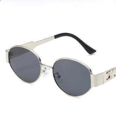 Yoovos ρετρό οβάλ γυαλιά ηλίου Γυναικεία Vintage γυαλιά πολυτελείας ανδρικά γυαλιά μεταλλικός σκελετός Επώνυμα σχεδιαστής UV400 Γυαλιά Gafas De Sol Mujer