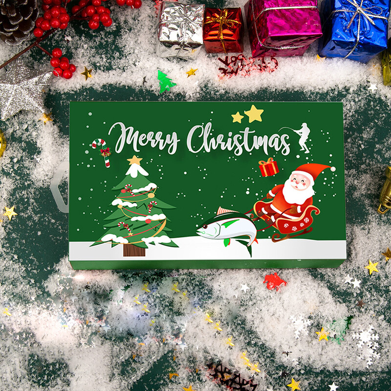 Horgászcsalik Adventi naptár Puha csalik Kanalak Minnow karácsonyi adventi naptár Horgászcsalik szett Karácsonyi meglepetés ajándék halásznak