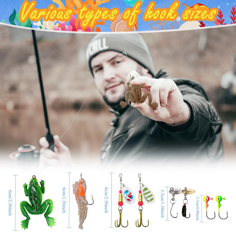 Adventi naptár 2024-es horgászcsali szett 24 napos karácsonyi visszaszámlálás egyedi halászfelszereléssel karácsonyi meglepetés horgászcsali ajándék