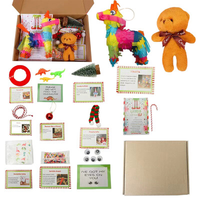 2024 Elf Kit 12/24 Days of Christmas Fun Elf Activities Props Elf on The Shelf Kit Δώρο για τα παιδιά ή τους φίλους και την οικογένεια