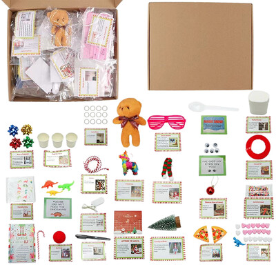 2024 Elf Kit 12/24 Days of Christmas Fun Elf Activities Props Elf on The Shelf Kit Δώρο για τα παιδιά ή τους φίλους και την οικογένεια