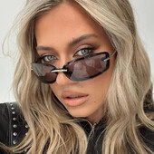 Nove modne punk sunčane naočale četvrtaste Y2K buduće sunčane naočale za žene polumetalne UV400 ulične retro sunčane naočale