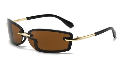 Nove modne punk sunčane naočale četvrtaste Y2K buduće sunčane naočale za žene polumetalne UV400 ulične retro sunčane naočale