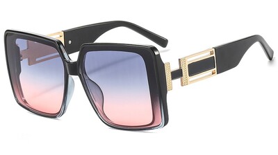 Divatmárka Négyzet alakú napszemüvegek nőknek Luxus, túlméretezett színátmenetes árnyalatok Napszemüvegek Női Elegáns Zöld Nagy keretes Szemüvegek