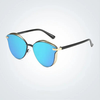 Stila polarizētās saulesbrilles sievietēm Apaļš saules stikls Sieviešu briļļu aksesuārs UVAB aizsardzība Gafas de sol mujer Luxury