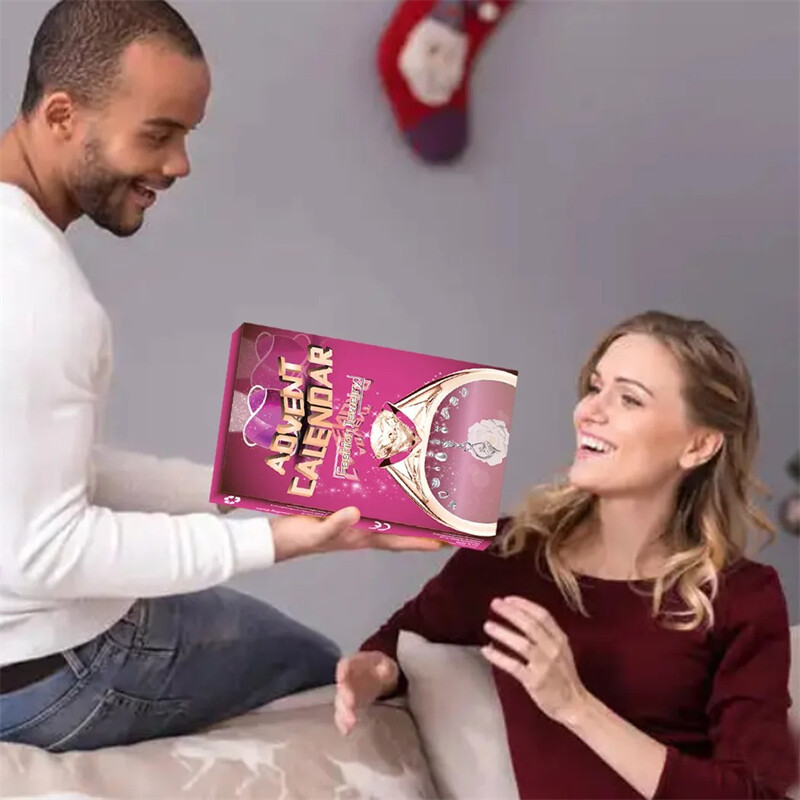 Χριστουγεννιάτικο ημερολόγιο 2024 για κορίτσια με 24 κοσμήματα γούρι κολιέ βραχιόλι σκουλαρίκια δαχτυλίδια Χριστουγεννιάτικα ημερολόγια αντίστροφης μέτρησης