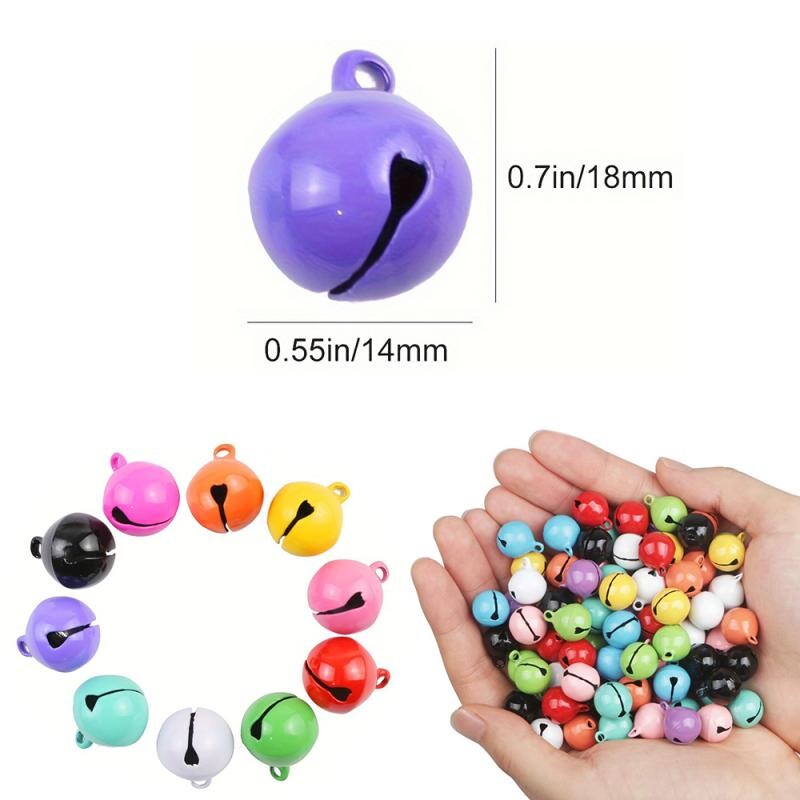 100 vnt. ~ 10 vnt. „Pasidaryk pats“ rankų darbo amatai Kalėdų Naujųjų Metų papuošalų dovanų derinys, palaidi karoliukai, maži varpeliai, Kalėdų dekoravimo dovana