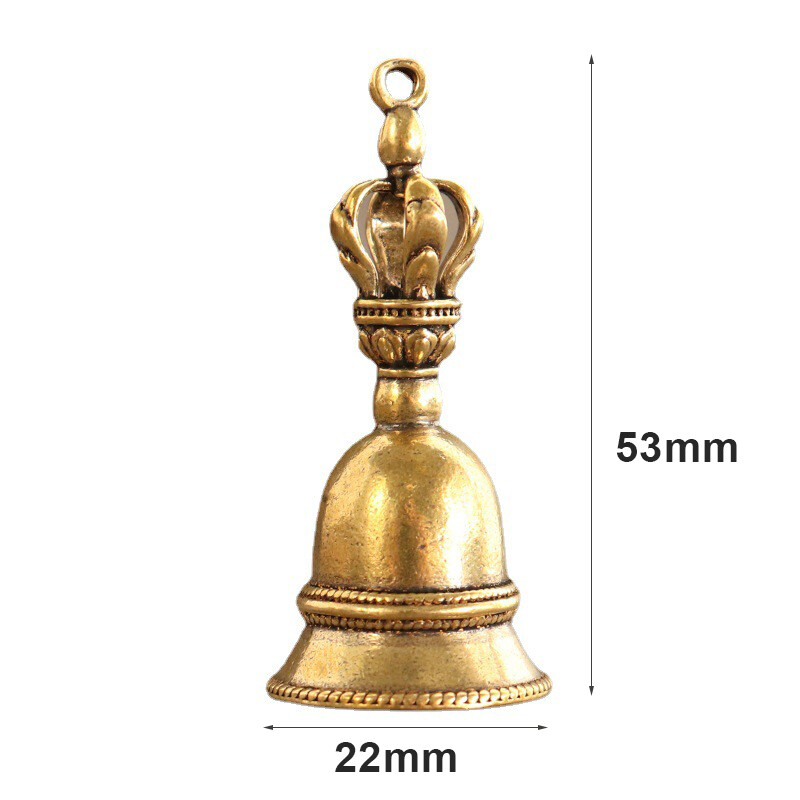 1PC Copper Hand Bell Vintage Εκπαιδευτικός Εξοπλισμός Διακόσμησης Επιτραπέζιου Σώματος Μοναδικό φορητό κουδούνι για οικιακό κατάστημα ξενοδοχείου (Copper)