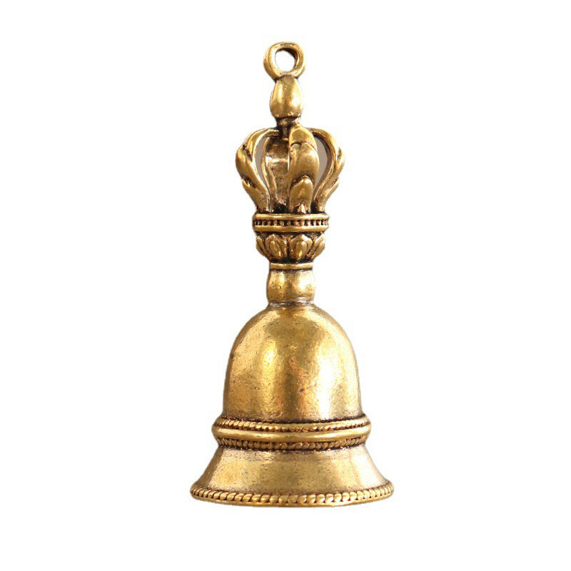 1PC Copper Hand Bell Vintage Εκπαιδευτικός Εξοπλισμός Διακόσμησης Επιτραπέζιου Σώματος Μοναδικό φορητό κουδούνι για οικιακό κατάστημα ξενοδοχείου (Copper)