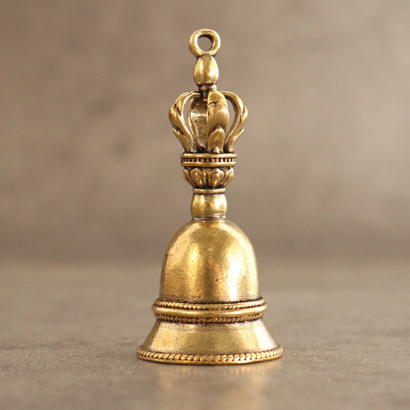 1PC Copper Hand Bell Vintage Εκπαιδευτικός Εξοπλισμός Διακόσμησης Επιτραπέζιου Σώματος Μοναδικό φορητό κουδούνι για οικιακό κατάστημα ξενοδοχείου (Copper)