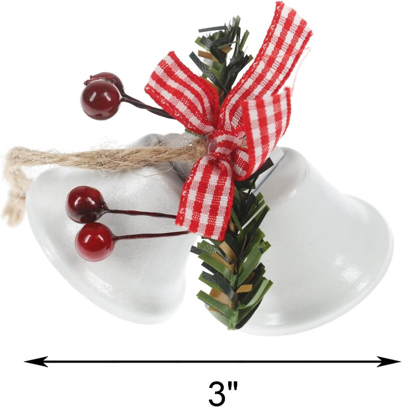 4 db karácsonyi csengő díszek függő csengő csengő dekor karácsonyfához karácsonyi piros harang beltéri, kültéri karácsonyi dekoráció