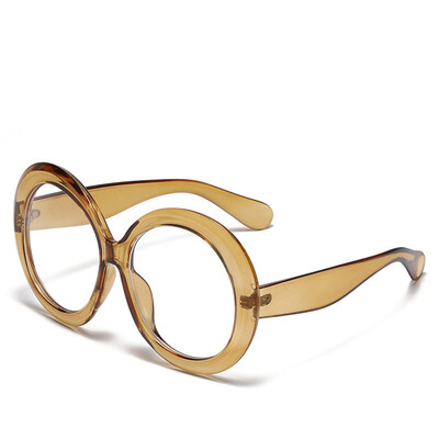 Saulesbrilles apaļš ietvars Saules aizsardzība brūns gradients Modes, grezns, apaļš, liela ietvara saulesbrilles vintage liela izmēra sievietēm
