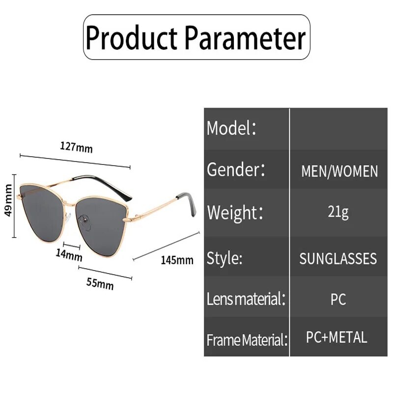 Nauji Retro metaliniai mažo rėmelio akiniai nuo saulės, moteriški Europos ir Amerikos mados gatvės foto dekoratyviniai Sungla Uv400