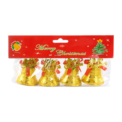 4 db Mini arany karácsonyi csengő díszek karácsonyfa medálok függő dekoráció karácsonyi dekoráció otthonra Navidad újév 2025