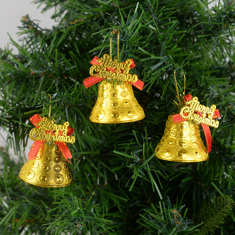 4 db Mini arany karácsonyi csengő díszek karácsonyfa medálok függő dekoráció karácsonyi dekoráció otthonra Navidad újév 2025