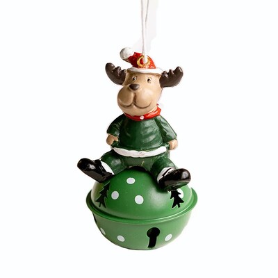 1db fém karácsonyi csengő Mikulás Hóember Rénszarvas Csengő csengő karácsonyfa dekoráció parti kellékek függő medál barkács kiegészítők