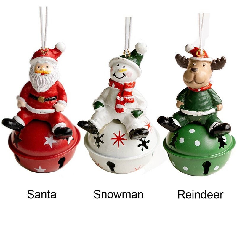 1db fém karácsonyi csengő Mikulás Hóember Rénszarvas Csengő csengő karácsonyfa dekoráció parti kellékek függő medál barkács kiegészítők