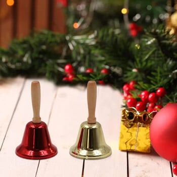 Christmas Hand Bell Bauble Jingle Bells Gold School Handbell Restaurant Call Bell Προμήθειες σέρβις Χριστούγεννα Navidad Noel Πρωτοχρονιά