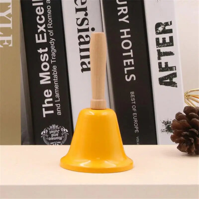 Ünnepi figyelem karácsonyi kézi csengő fa fogantyús óvodai gyerekek karácsonyi csengő csengő karácsonyi díszek karácsonyi harangok