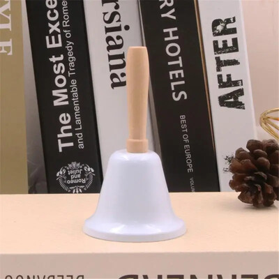 Ünnepi figyelem karácsonyi kézi csengő fa fogantyús óvodai gyerekek karácsonyi csengő csengő karácsonyi díszek karácsonyi harangok