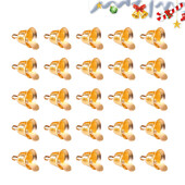 100 τμχ Jingle Bells Χριστουγεννιάτικα Διακοσμητικά 1*1cm Χρυσό Κρεμαστό Μεταλλικό Μίνι μενταγιόν
