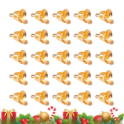 100 τμχ Jingle Bells Χριστουγεννιάτικα Διακοσμητικά 1*1cm Χρυσό Κρεμαστό Μεταλλικό Μίνι μενταγιόν