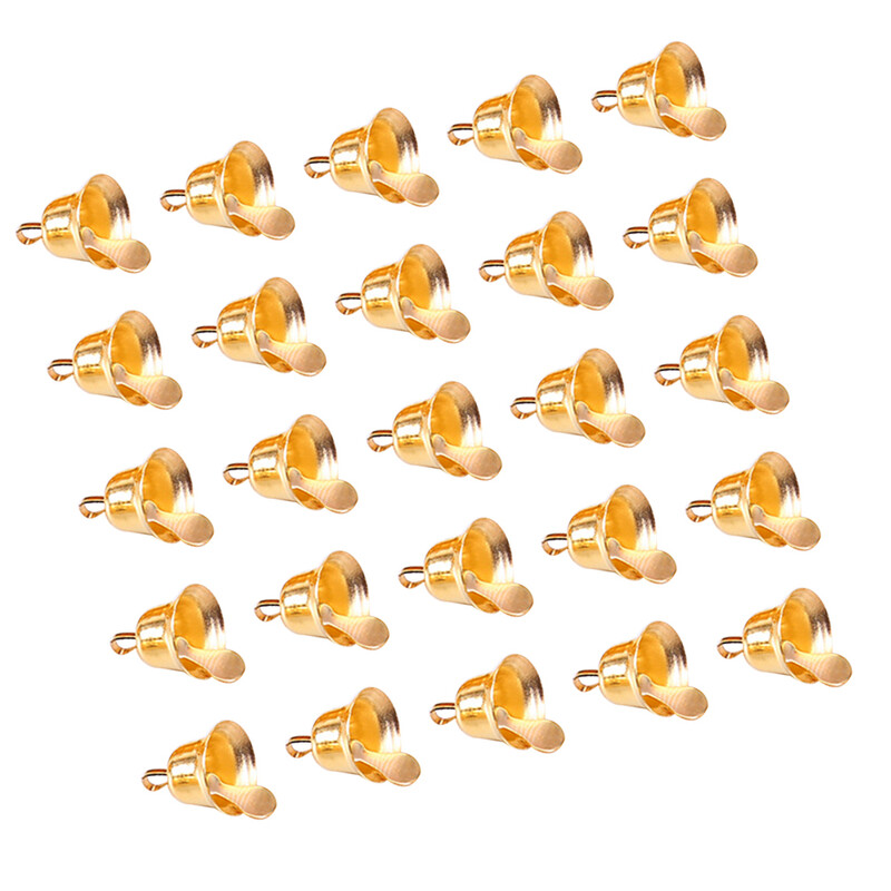 100 τμχ Jingle Bells Χριστουγεννιάτικα Διακοσμητικά 1*1cm Χρυσό Κρεμαστό Μεταλλικό Μίνι μενταγιόν