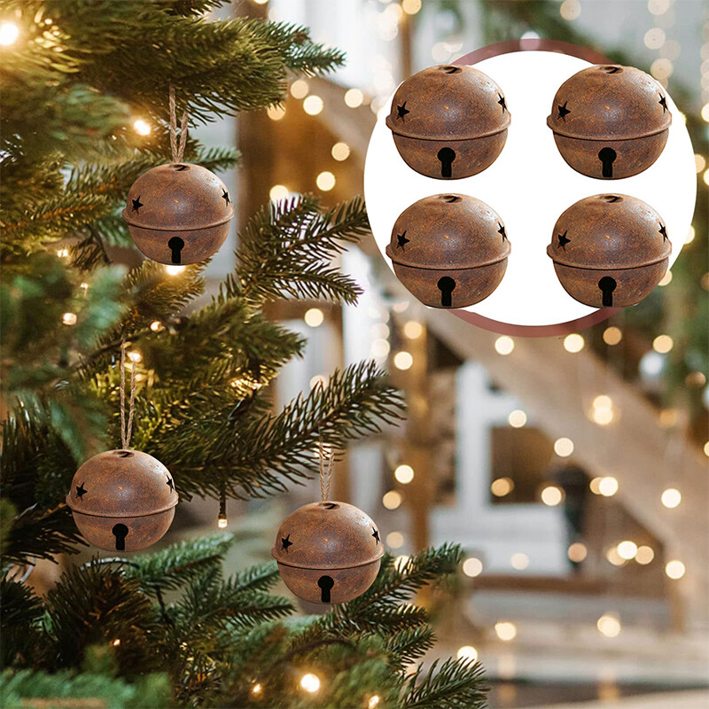 12 vnt. Kalėdiniai varpeliai, metaliniai varpai, amatų dekoracijos, skirtos Kalėdų eglutės papuošimui, šventei, kasdien kabantis „pasidaryk pats“ varpelis (rūdijantis)