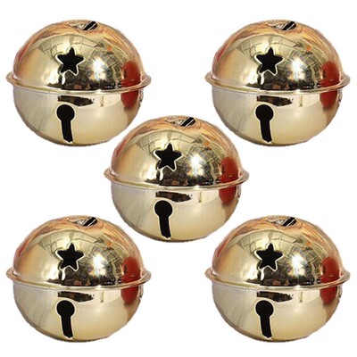 2024 karácsonyfa csilingelő harangok fémes otthoni harangdísz csillagkivágásokkal Vintage kézműves fali koszorúfüzérekhez, ablakokhoz