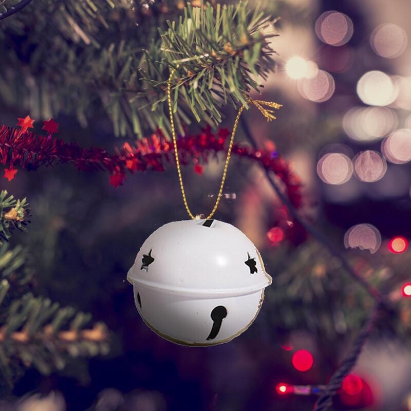 2024 karácsonyfa csilingelő harangok fémes otthoni harangdísz csillagkivágásokkal Vintage kézműves fali koszorúfüzérekhez, ablakokhoz