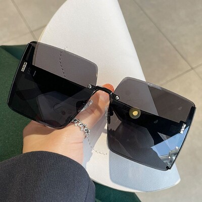 Új UV400 keret nélküli napszemüvegek vintage négyzet alakú női árnyalatú színátmenetes napszemüvegek nyárra