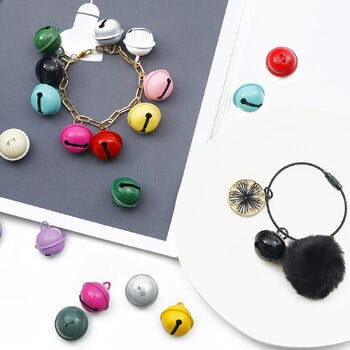 Miwayer 25Pcs Metal Jingle Bells Macaron Color 22mm For Christmas Party Crafts Decoration DIY Make Handmade Material