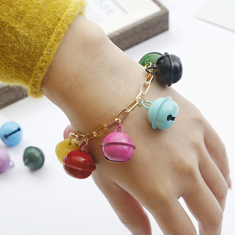 Miwayer 25db fém csengettyűk Macaron színű 22mm karácsonyi partikhoz kézműves dekoráció barkácskészítés kézzel készített anyag