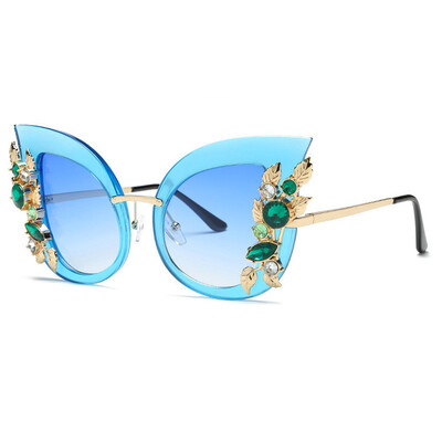 Új Steampunk Gyémánt Napszemüveg Női Férfi Luxus strasszos pillangós napszemüvegek Női Shades Szemüvegek Soleil Femme