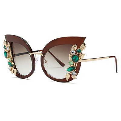 Új Steampunk Gyémánt Napszemüveg Női Férfi Luxus strasszos pillangós napszemüvegek Női Shades Szemüvegek Soleil Femme