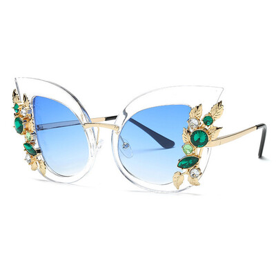 Új Steampunk Gyémánt Napszemüveg Női Férfi Luxus strasszos pillangós napszemüvegek Női Shades Szemüvegek Soleil Femme