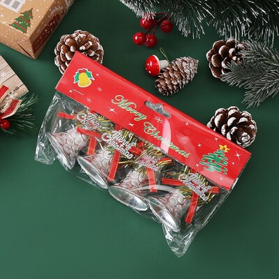 Ziemassvētku rotājumi Piekarināmi piekaramie piekariņi ar zvaniņu bantīti Ziemassvētku eglīšu bumbu rotājumi Noel Natal Priecīgus Ziemassvētku dekori mājām 2024