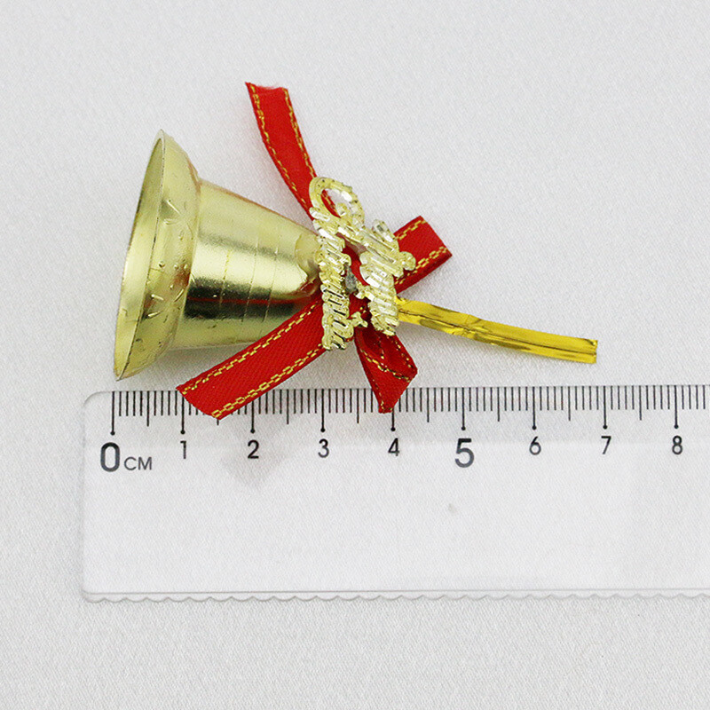 (6vnt./pak.)4cm Plastikiniai auksiniai varpeliai Kalėdų eglutės kabantys papuošalai Naujųjų metų šventėms Kalėdų varpelių dekoravimas „pasidaryk pats“