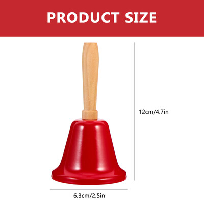 Kalėdinis garsus varpas medinė rankena metalinė skambutis varpelis Kalėdų ornamentas daugiafunkcis Kalėdų Senelio varpas Kalėdų renginių vakarėlis Papuošti