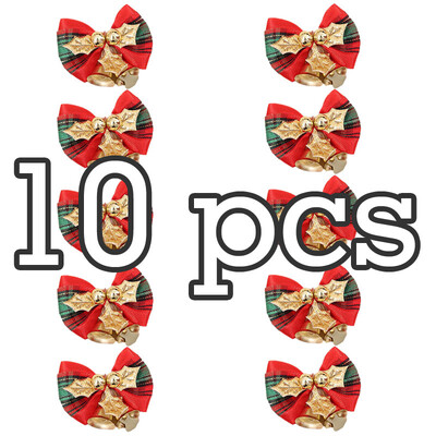 (10db/csomag) 5 cm-es arany masni harangok díszek karácsonyfa medál újévi ünnepi parti Kézimunka barkácsolás