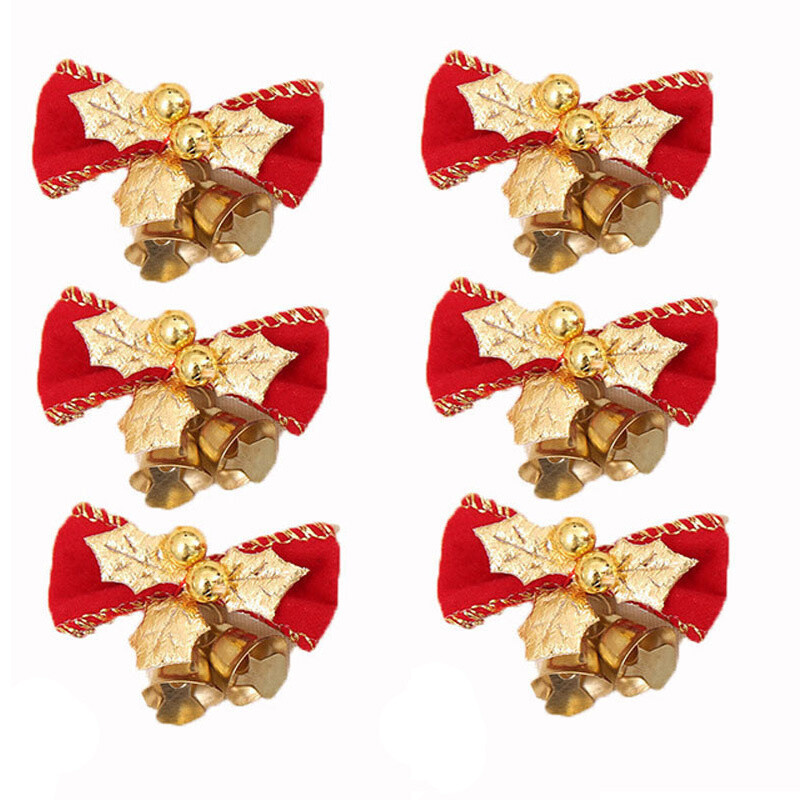 (10db/csomag) 5 cm-es arany masni harangok díszek karácsonyfa medál újévi ünnepi parti Kézimunka barkácsolás