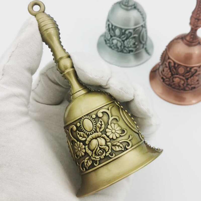 Retro rankinis skambutis Daugiafunkcis varpas, skirtas amatams vestuvių dekoravimui Signalizacija Mokykla Bažnyčia Klasė Baras Viešbutis Vintage Bell 2023