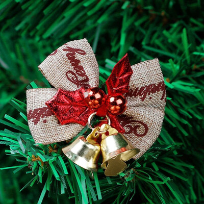 10vnt kalėdiniai maži lankeliai su varpeliais Miniatiūriniai papuošalai Dovanų papuošimai Amatai Girliandos Kabantys Dekoras skanėstų maišeliai Dovanų pakavimas