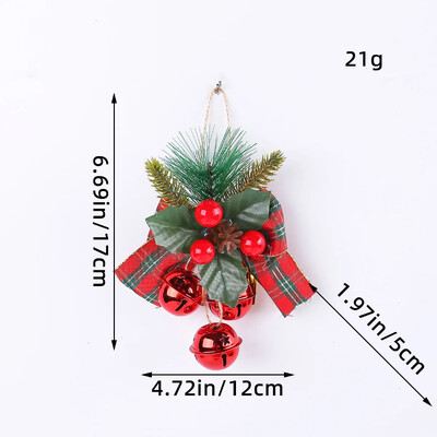 Kalėdų varpelio dekoras Pakabinamas pakabukas „Pasidaryk pats“ Kalėdų medžio vainiko papuošalai Lanko varpelis Natal Navidad Linksmų Kalėdų dekoras Laimingų Naujųjų Metų
