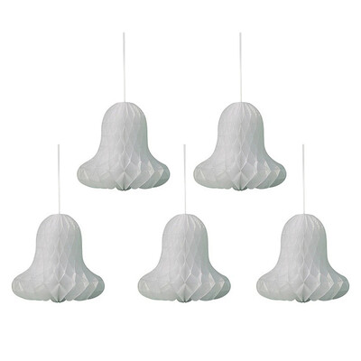 Διακοσμητικό Κρεμαστό κουδούνι Κυψελόχαρτο Κρεμαστό Στολίδι Κρεμαστό Σπίτι 5τμχ