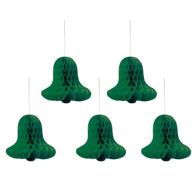 Διακοσμητικό Κρεμαστό κουδούνι Κυψελόχαρτο Κρεμαστό Στολίδι Κρεμαστό Σπίτι 5τμχ